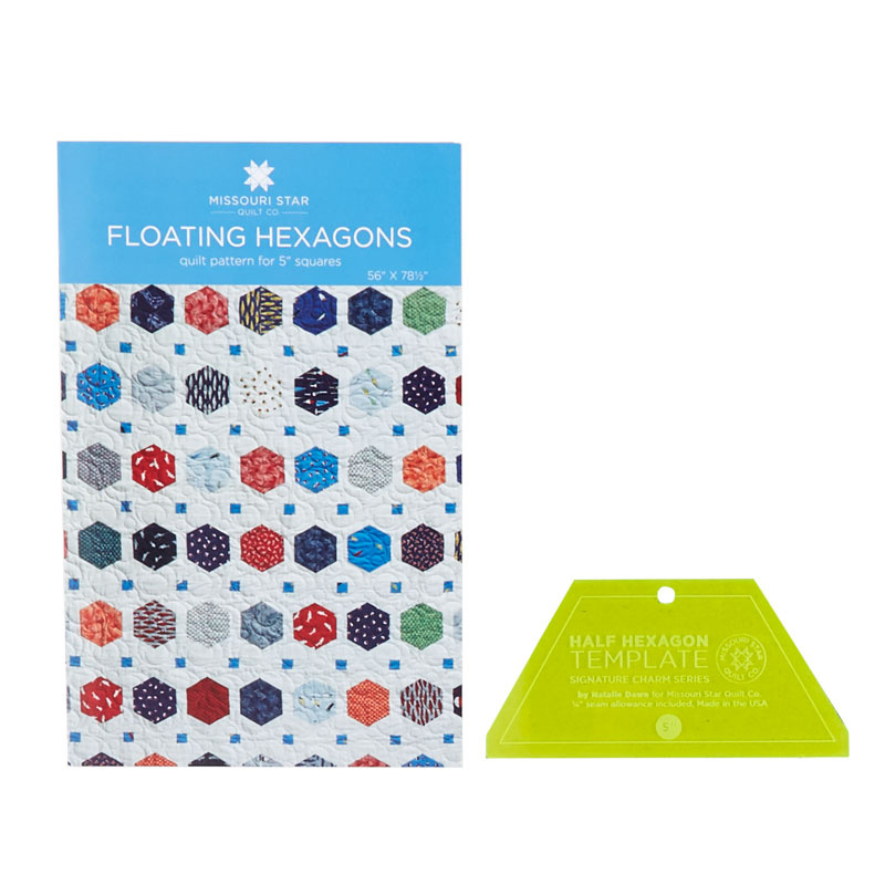 Missouri Star Small Half Hexagon Template & Floating Hexagon Pattern Bundle