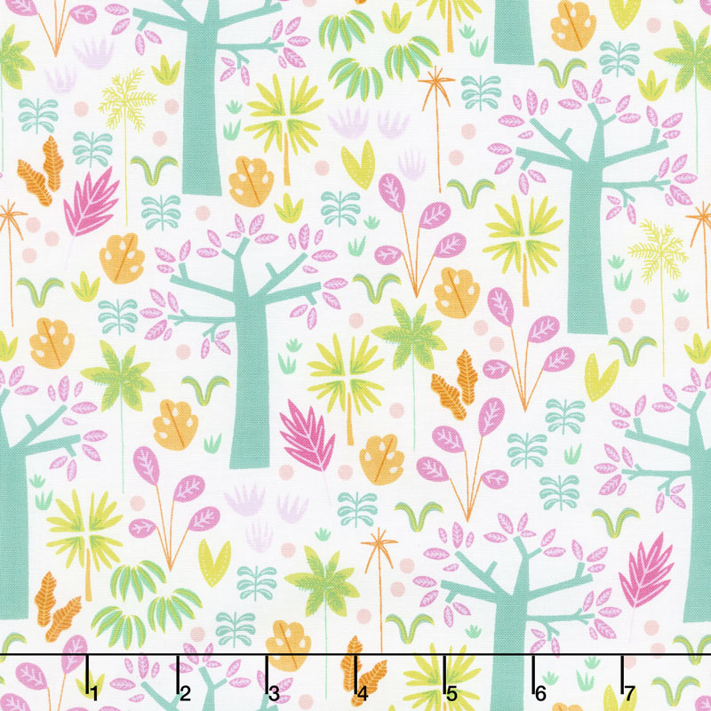 Under the Canopy - In the Mighty Jungle White Yardage