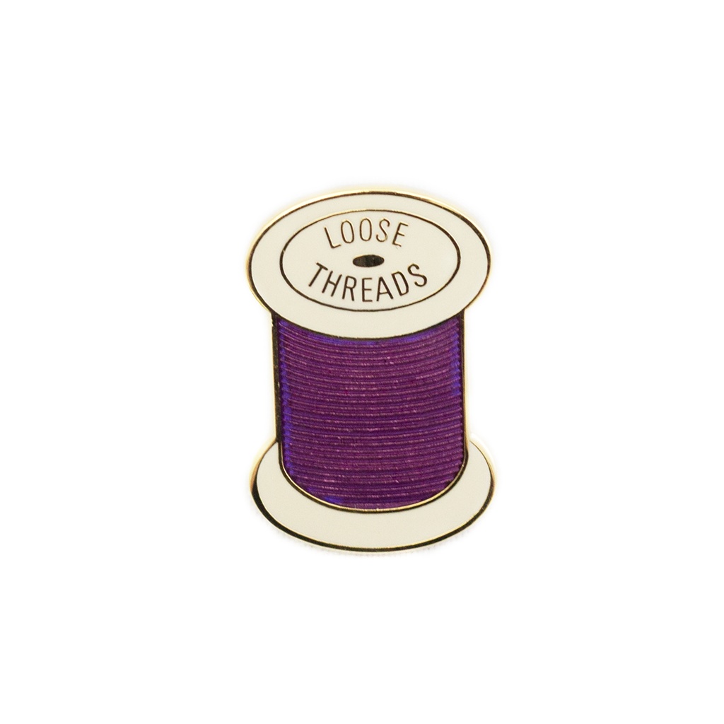 Loose Threads Pin Purple by Pin Peddlers