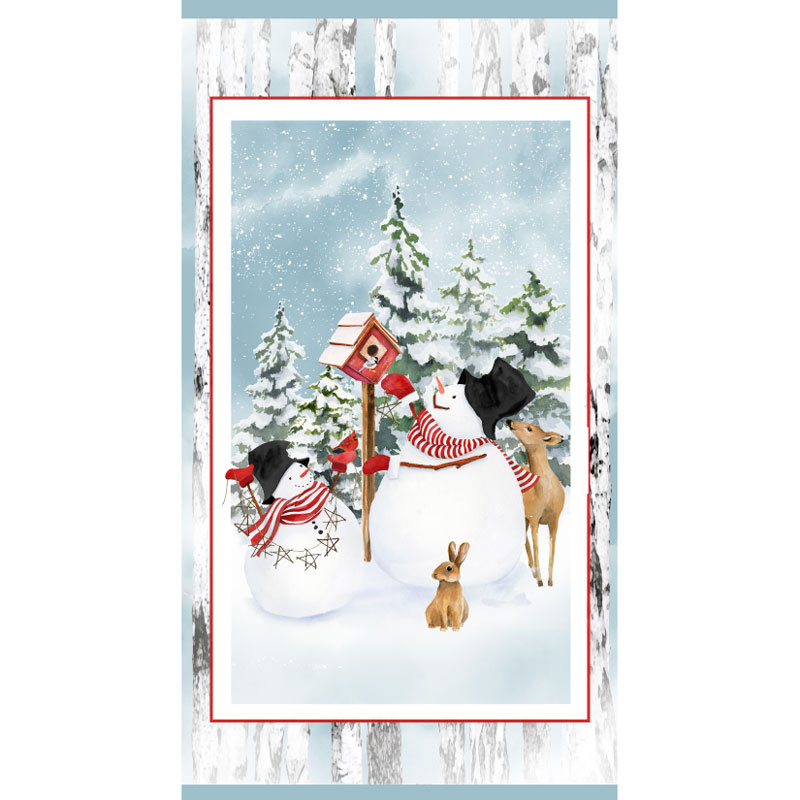 Snow Days - Snowman Blue Panel
