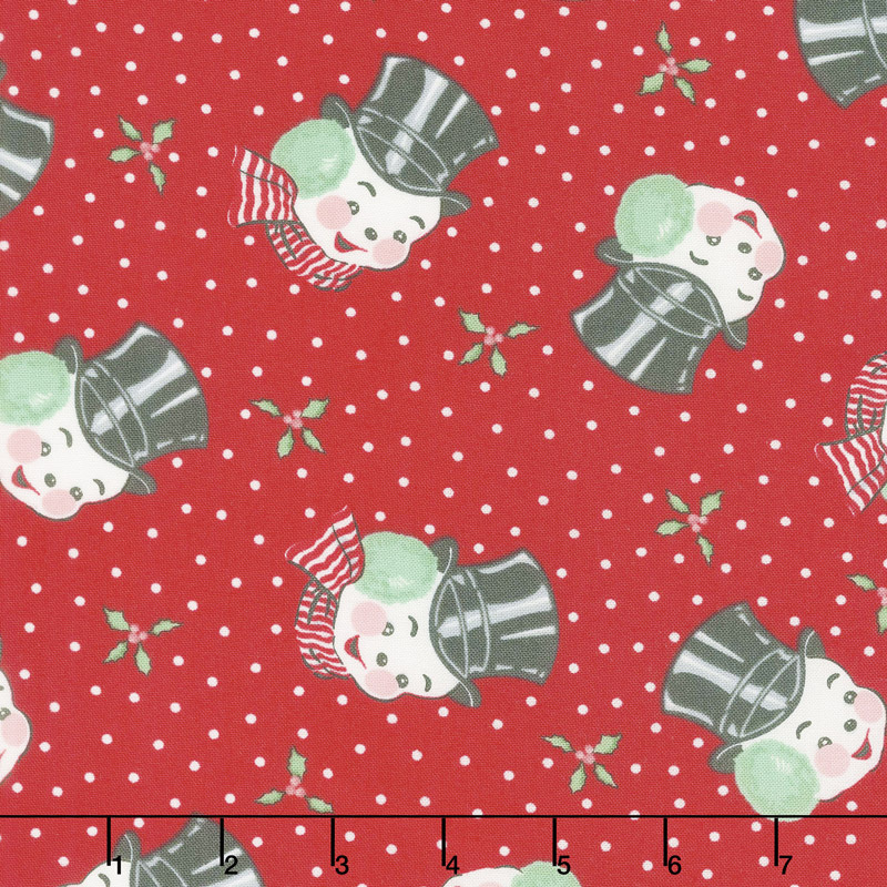 Sweet Christmas - Mr. Snowman Peppermint Yardage
