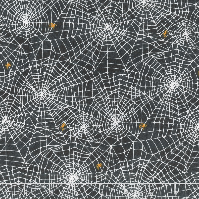 Raven's Claw - Spider Web Black Yardage