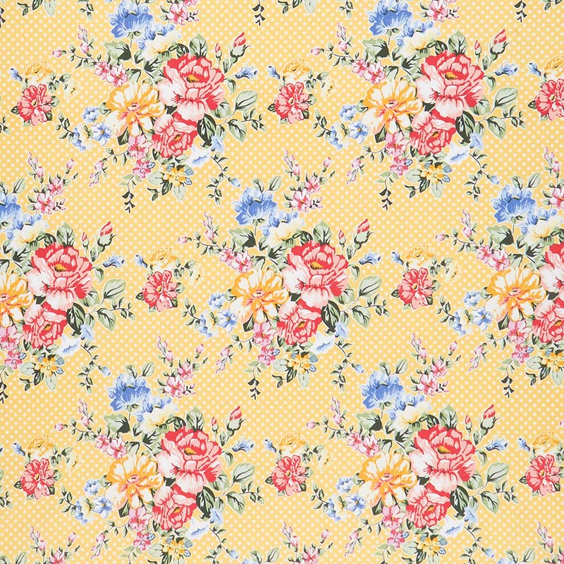 Cherry Lemonade - Small Bouquet Yellow Yardage