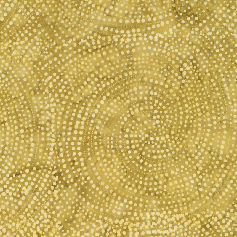 Tonga Batiks - Colorwheel Forest Dotty Spiral Gold Yardage