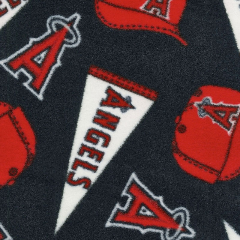 MLB Fleece - Los Angeles Angels Blue Yardage