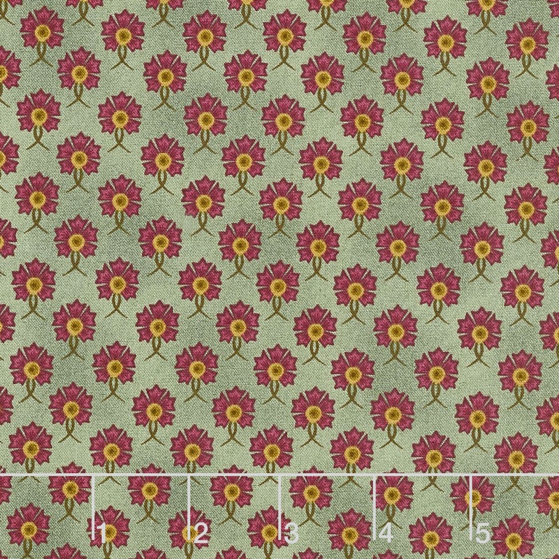 Abundant Blessings - Set Flower Blue Yardage
