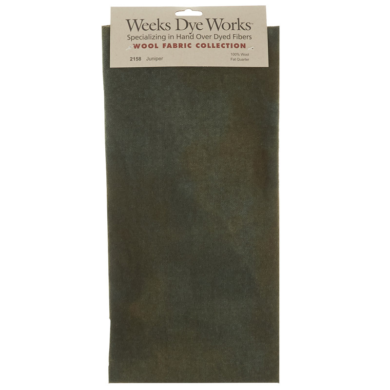 Weeks Dye Works Hand Over Dyed Wool Fat Quarter - Solid Juniper