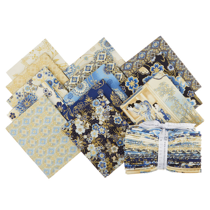 Imperial Collection 15 - Indigo Metallic Fat Quarter Bundle