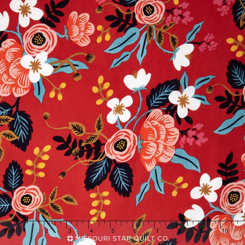 Les Fleurs - Birch Floral Enamel Rayon Yardage