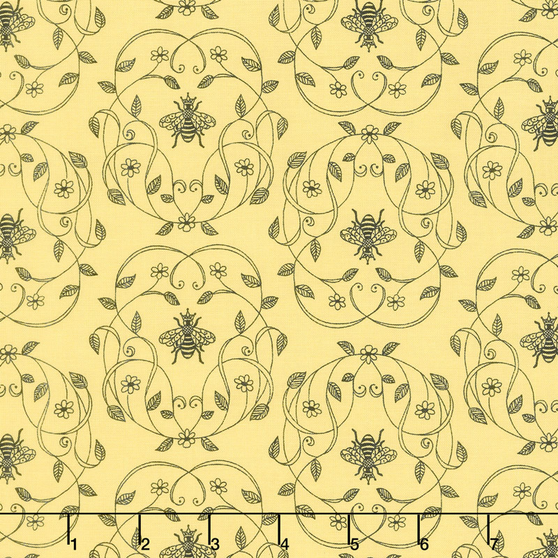 Honey Run - Honey Queen Bee Yellow Yardage
