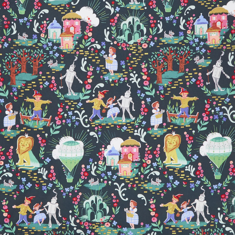 Dorothy's Journey - Dorothy's Main Dark Green with Silver Sparkle Yardage