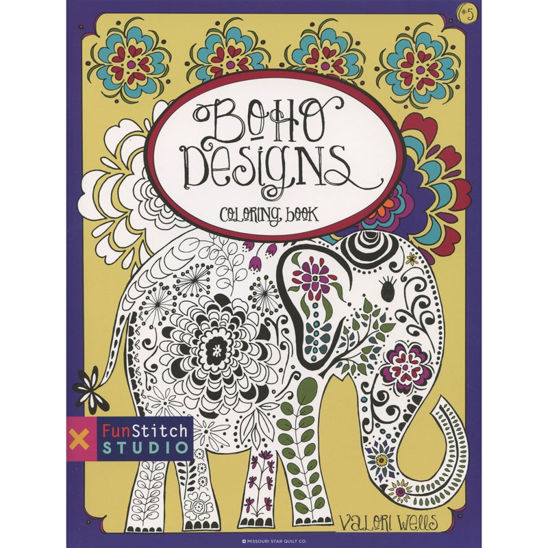 Boho Designs Coloring Book by Valori Wells