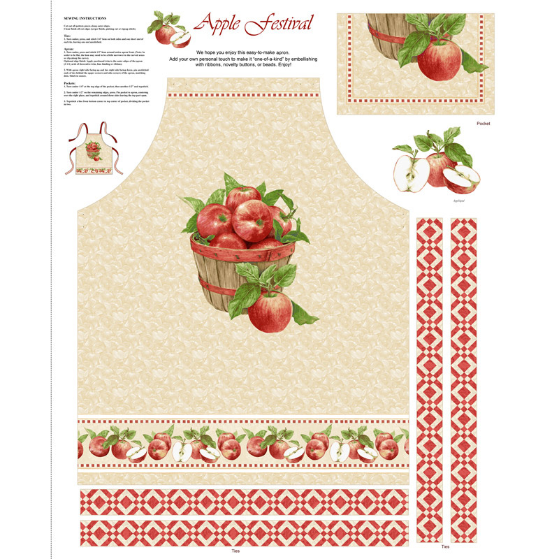 Apple Festival - Apron Red Panel