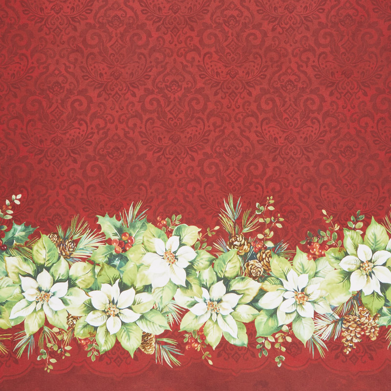 Deck the Halls - Double Border Red Yardage