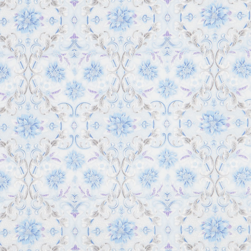 Holiday Flourish 12 - Peacock Poinsettia Peacock Metallic Yardage