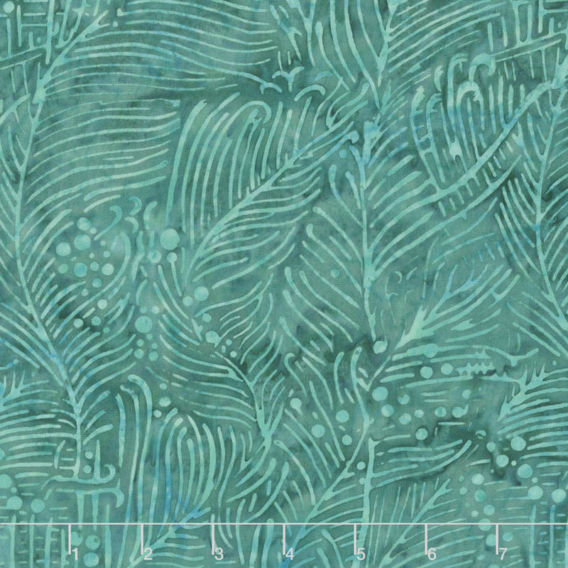 Neptune's Friends Batiks - Bubble Seaweed Turquoise Yardage