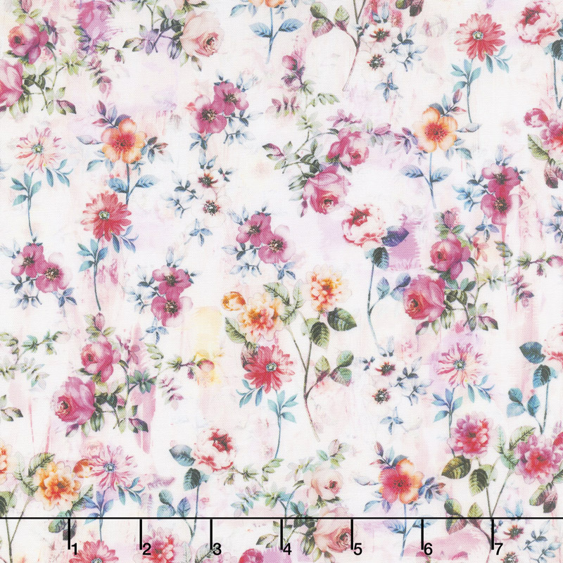 Fleur Couture - Georgette Blush Digitally Printed Yardage