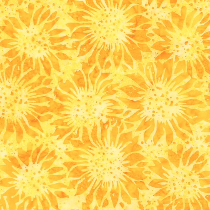 Autumn Harvest Batiks - Sunflower Sunshine Yardage