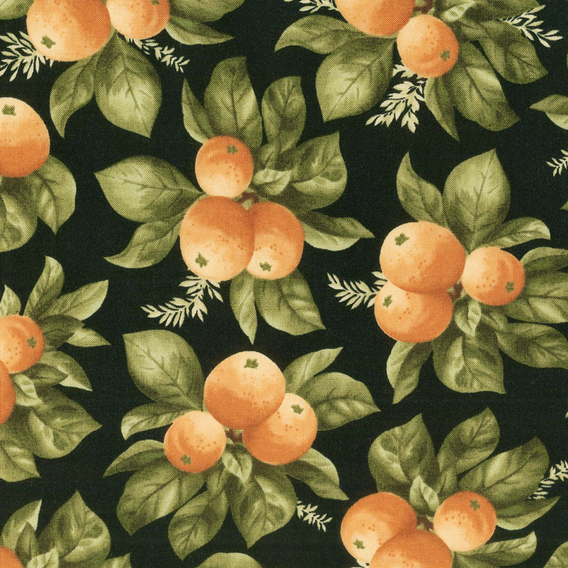 A Fruitful Life - Citrus Black Yardage