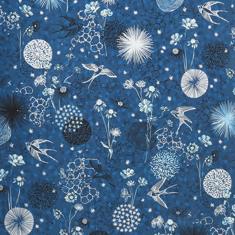 Shiny Objects - Sweet Somethings Only in Dreams Blueberry Metallic Yardage