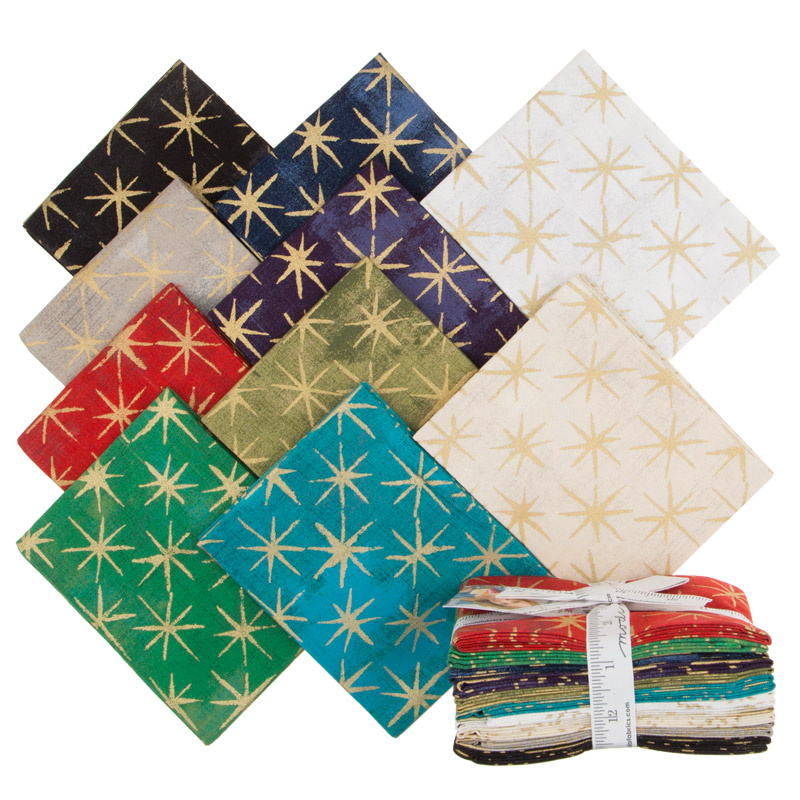 Grunge Seeing Stars Metallic Fat Quarter Bundle