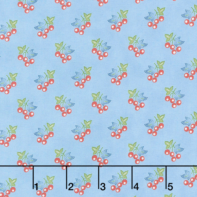 Harbor Springs - Berries Light Blue Yardage