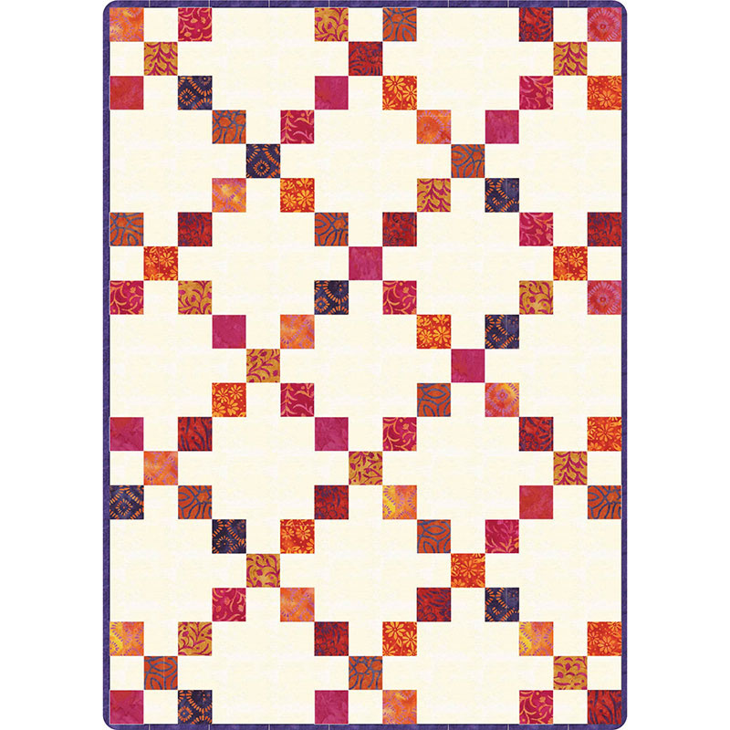 Mango Tango Batiks Irish Chain Quilt POD Kit