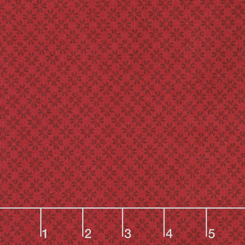 Wilmington Essentials - Red Carpet Daisy Eights Red on Red Yardage