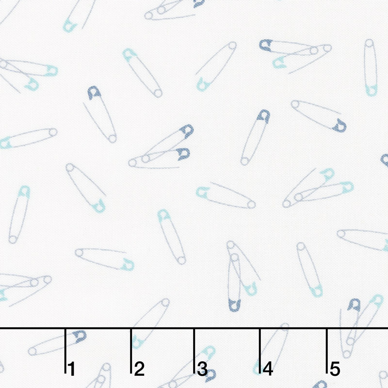 Crafters Gonna Craft - Safety Pins White Yardage