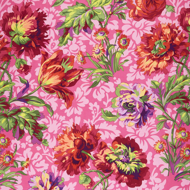 Kaffe Fassett Collective Spring 2018 - Bright Baroque Floral Red Yardage