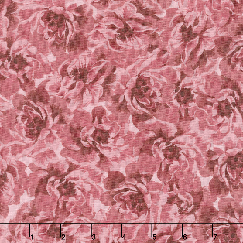 Burgundy & Blush - Full Bloom Blush Yardage