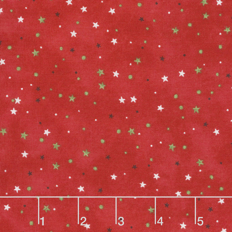 The Joy of Giving - Star and Dot Red Yardage