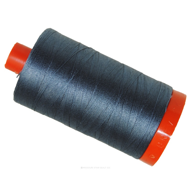 Aurifil 50 WT 100% Cotton Mako Large Spool Thread - Medium Grey