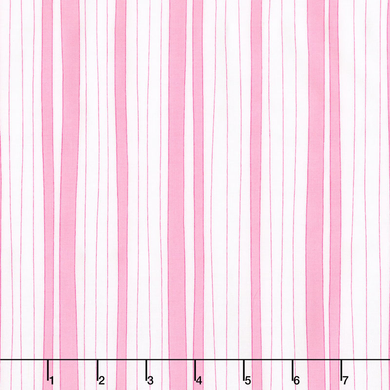 Confetti - Wonky Stripe Pink Yardage