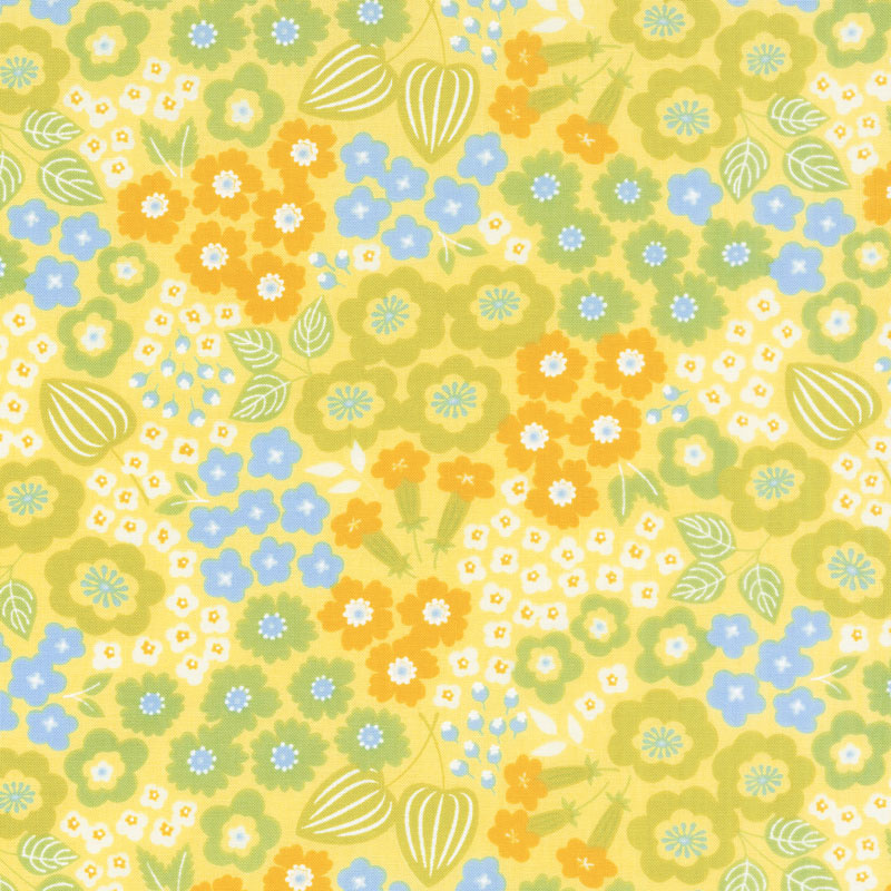 Lazy Days - Floral Lemon Yardage