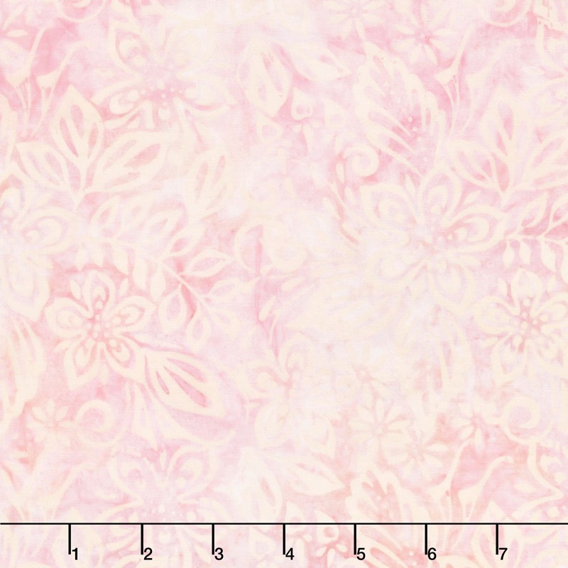 Icing on the Cake Batiks - Packed Floral Mix Cream/Pink Yardage