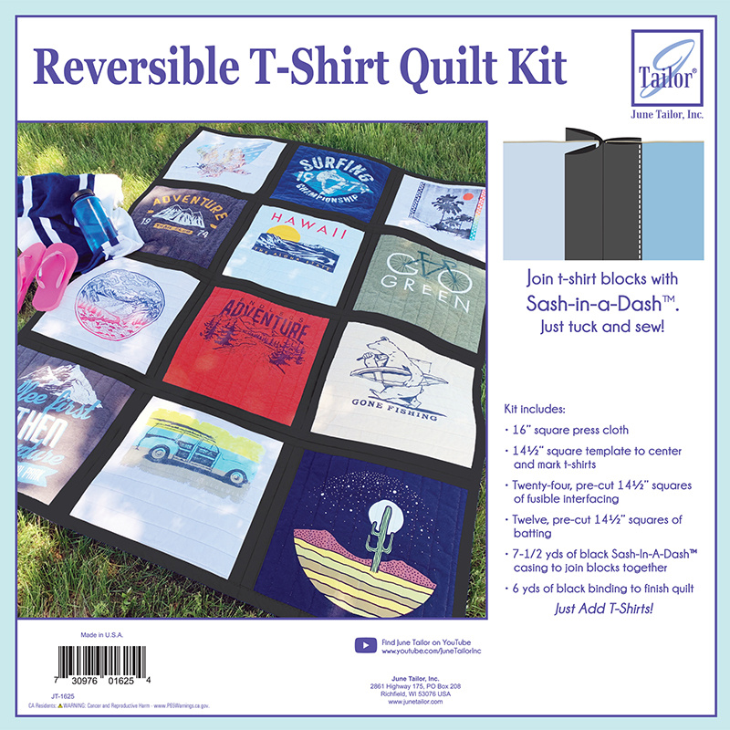 Reversible TShirt Quilt Kit Black Sashing June Tailor June...
