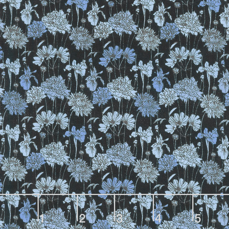 Garden Delights III - Bouquet Blue Yardage