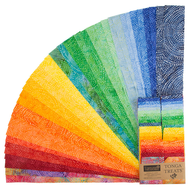 Tonga Treats Batiks - Colorwheel Rainbow 2.5