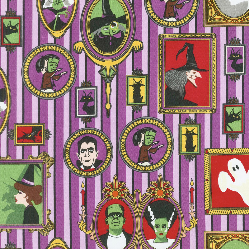 Haunted House - Main Purple Yardage
