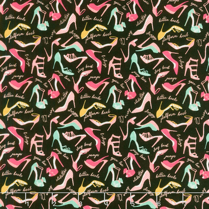 Glam Girl - Shoes Black Metallic Yardage