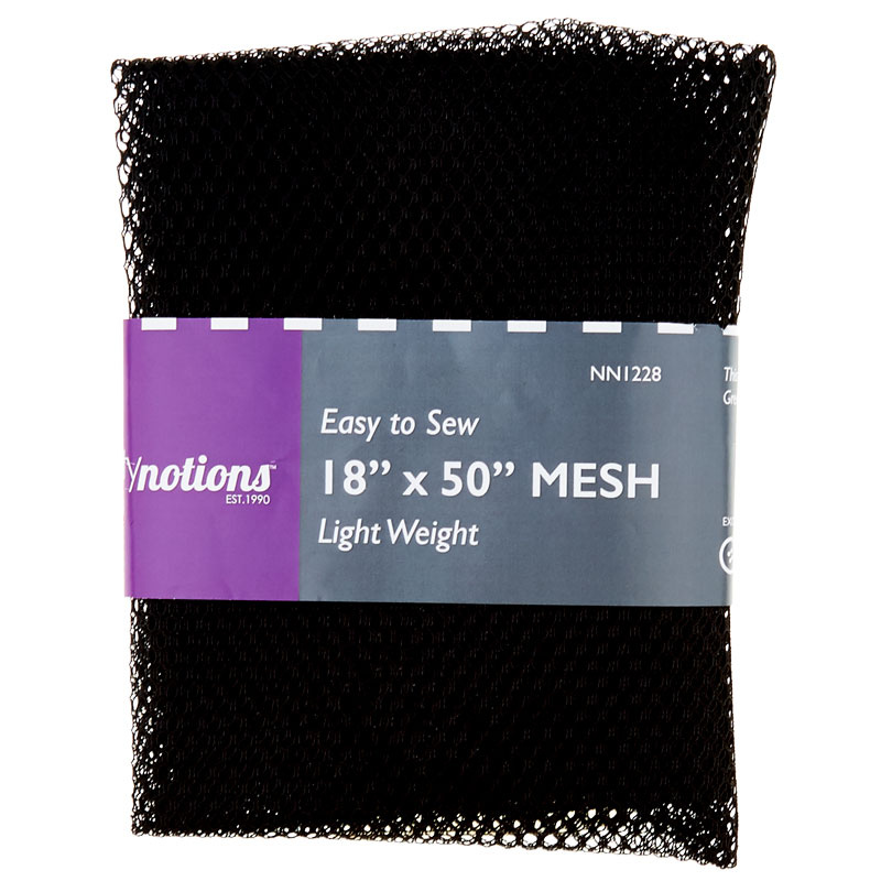 Easy to Sew Mesh Fabric Black 18" x 50" Nifty Notions