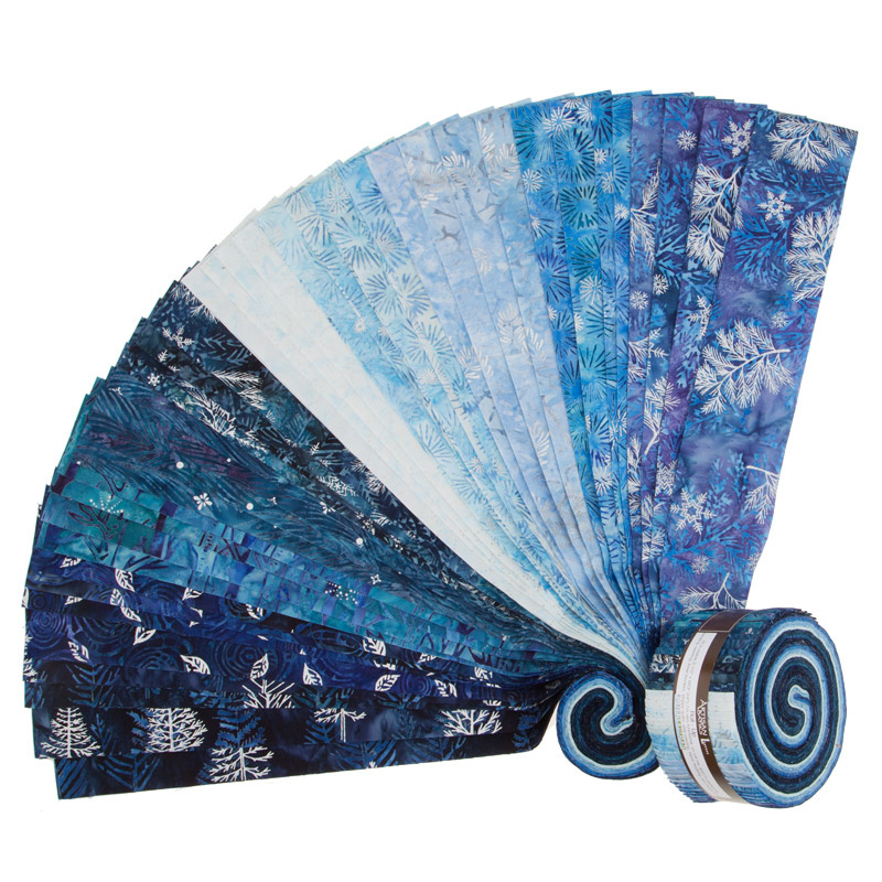 Artisan Batiks - Northwoods 7 Winter Metallic Roll Up