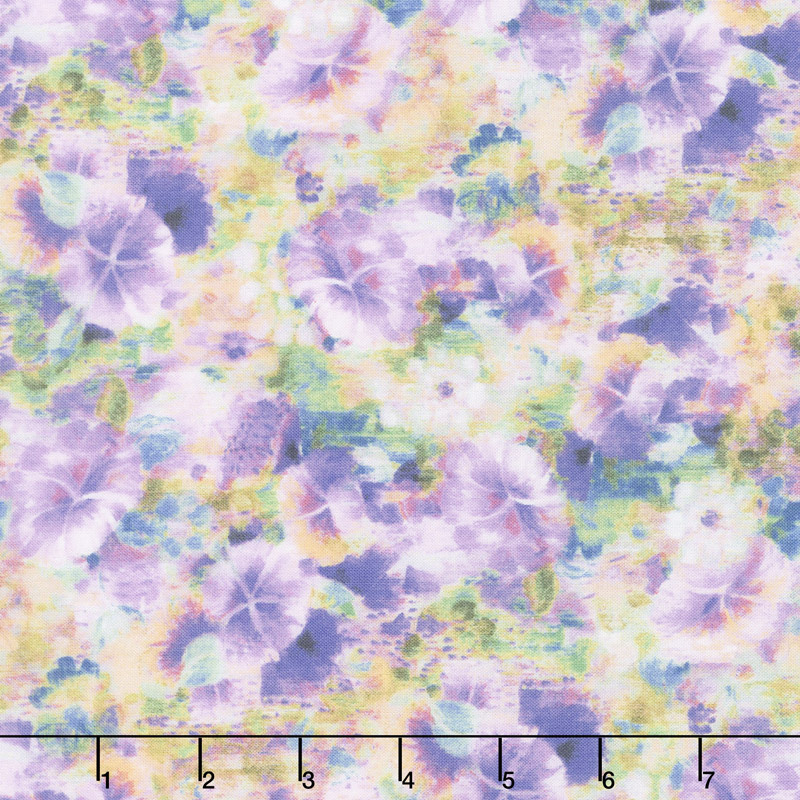 Bohemian Dreams - Flowers Allover Purple Yardage