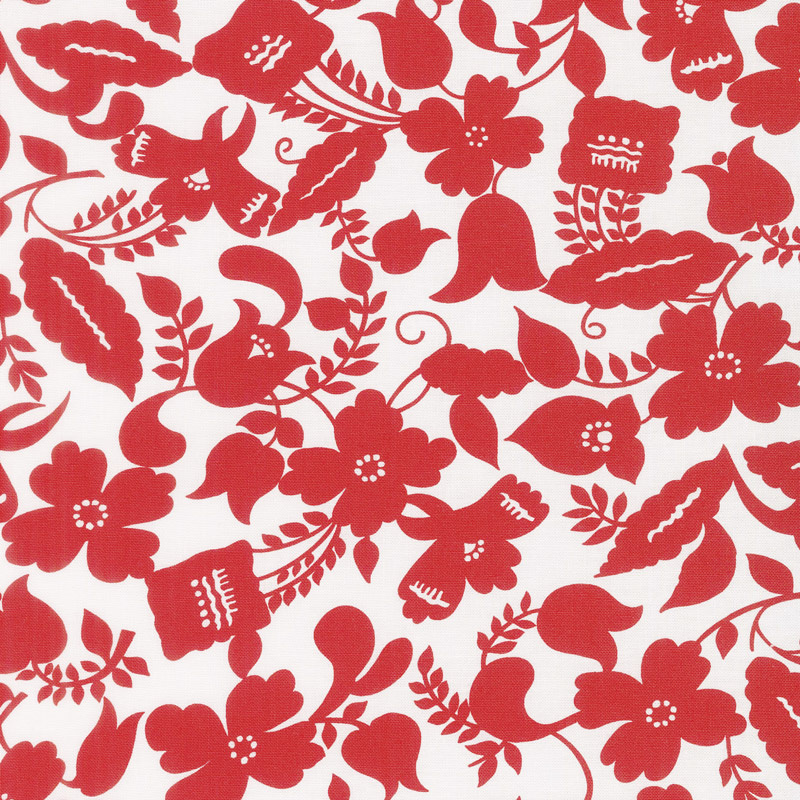 Feed Sacks: Red Rover - Ruby Botanica Ruby Yardage