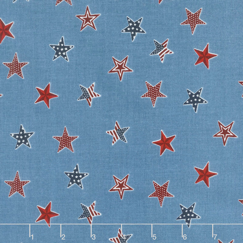 Celebrate America! - Stars Blue Yardage