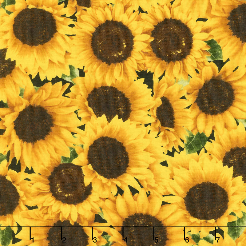 Sunflower Farm - Packed Sunflowers Yardage