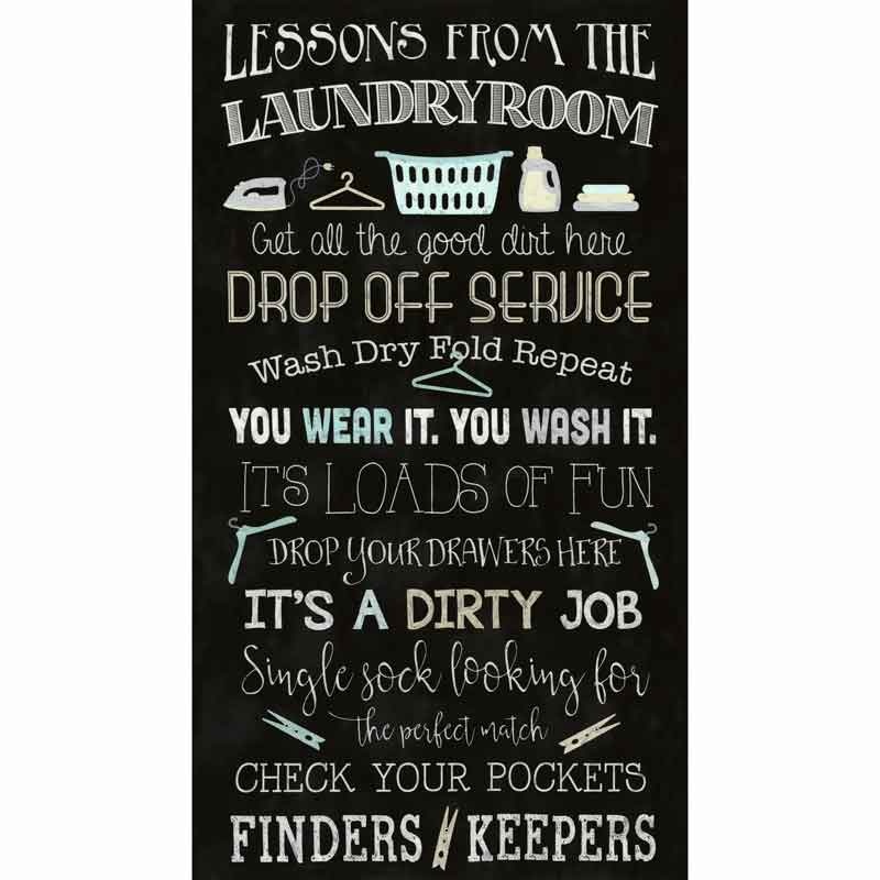 Novelty - Laundry Rules Black Panel