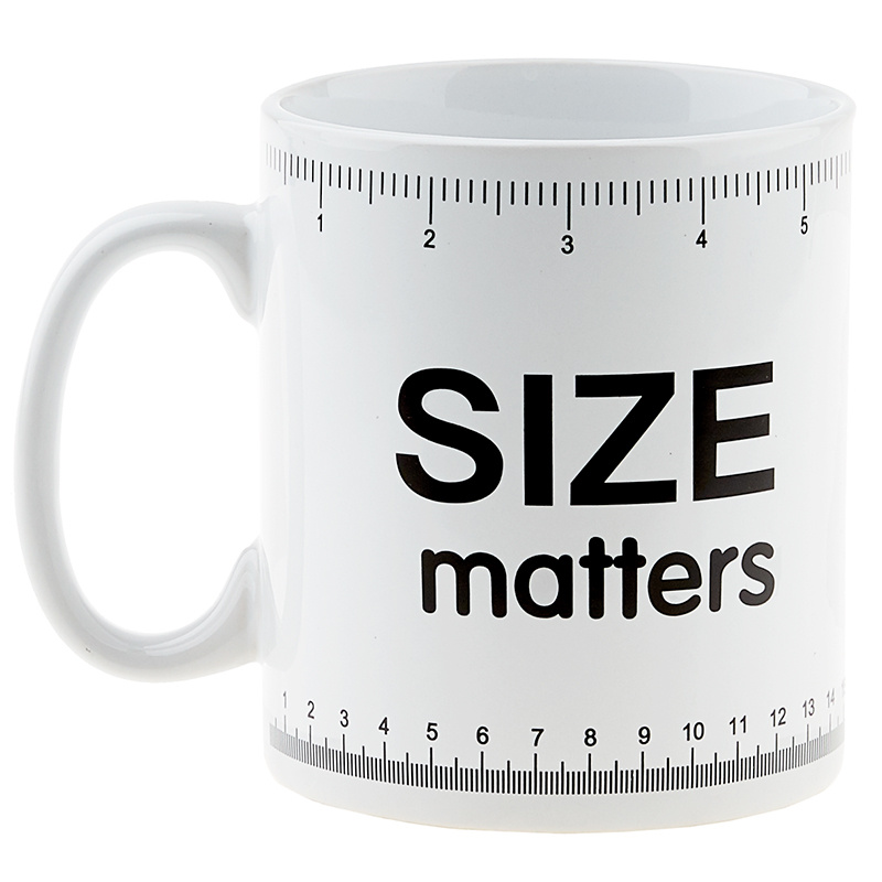 Size Matters Jumbo Mug White 32 oz Moda Fabrics