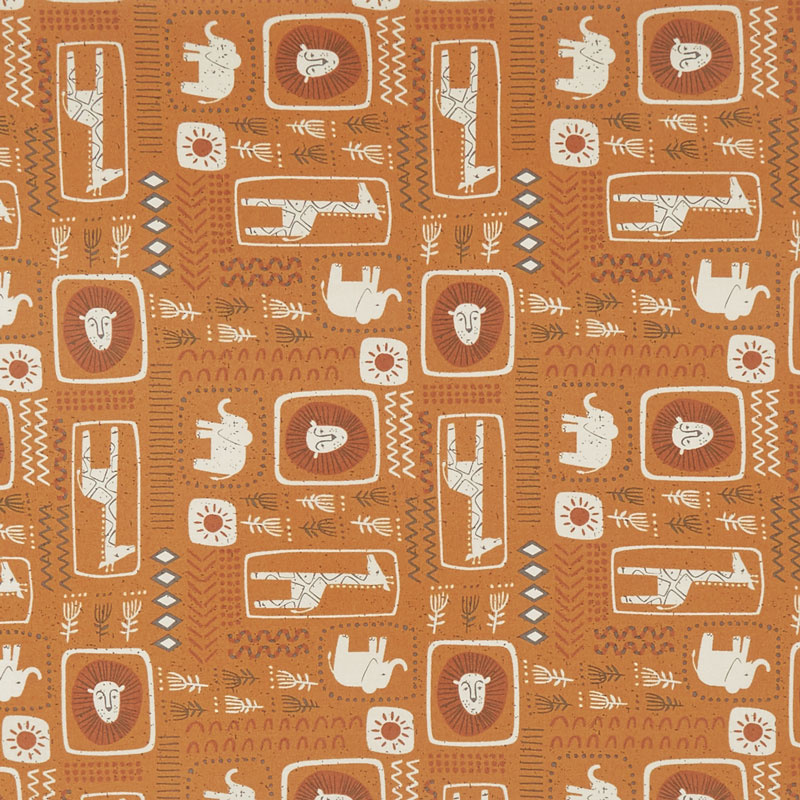 Safari Life - African Black Print Amber Yardage